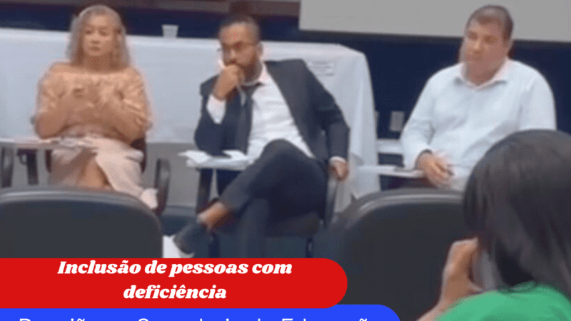 Reunião na Secretaria de Educação de Aracruz sobre protocolos para educação especial.