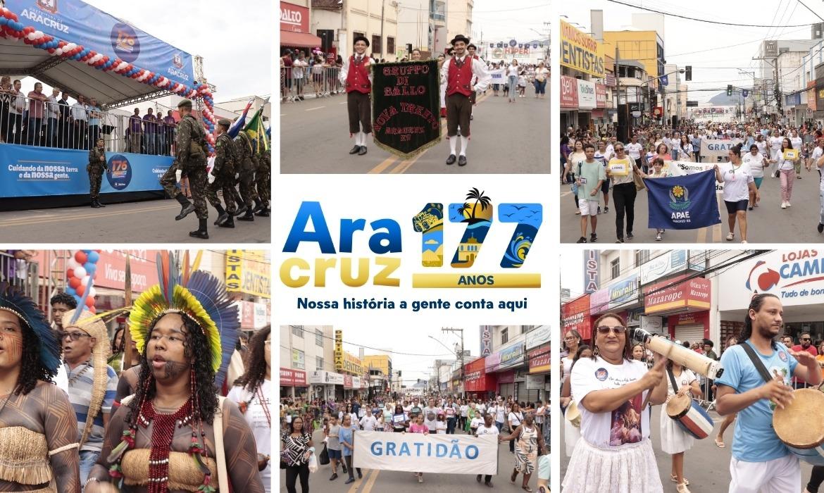 No dia 03 de abril Aracruz celebra 177 anos com Desfile Cívico