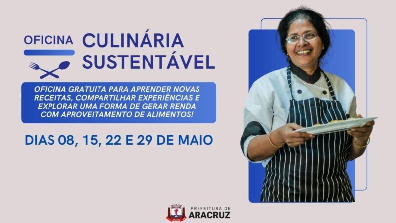 Abertas inscrições gratuitas para oficina de culinária sustentável