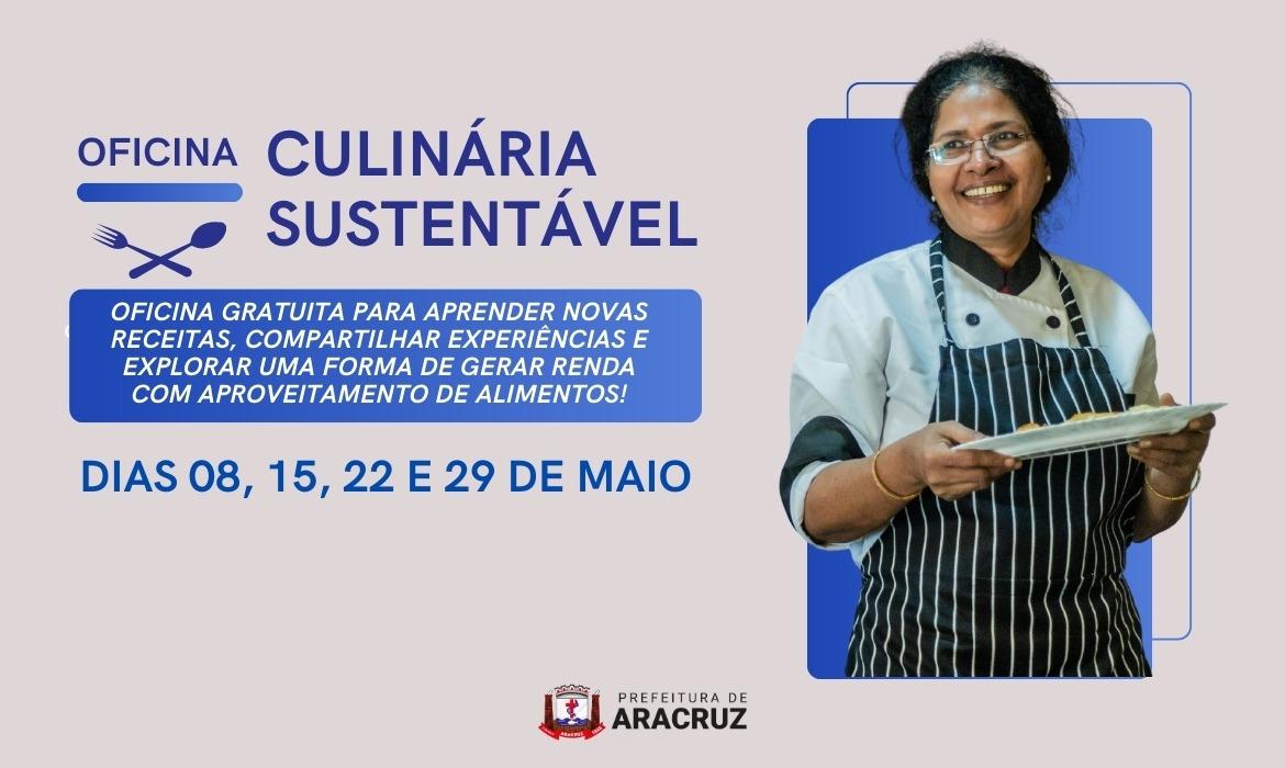Abertas inscrições gratuitas para oficina de culinária sustentável