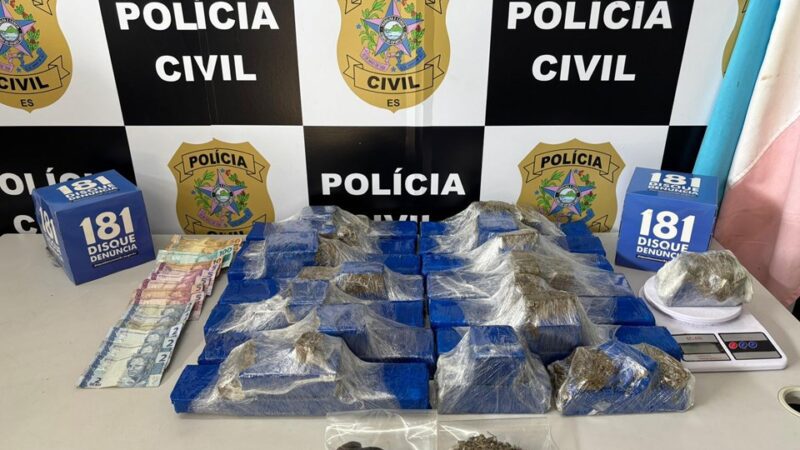 Investigação da Polícia Civil resulta em prisão e combate ao tráfico de drogas em Aracruz