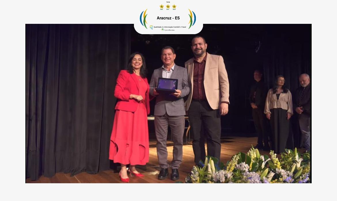 Prêmio da STN reconhece Aracruz como referência em gestão fiscal no Brasil