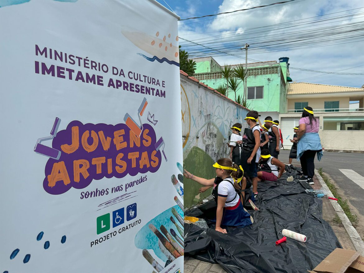 Oficinas de arte e muralismo transformam escolas públicas de Aracruz