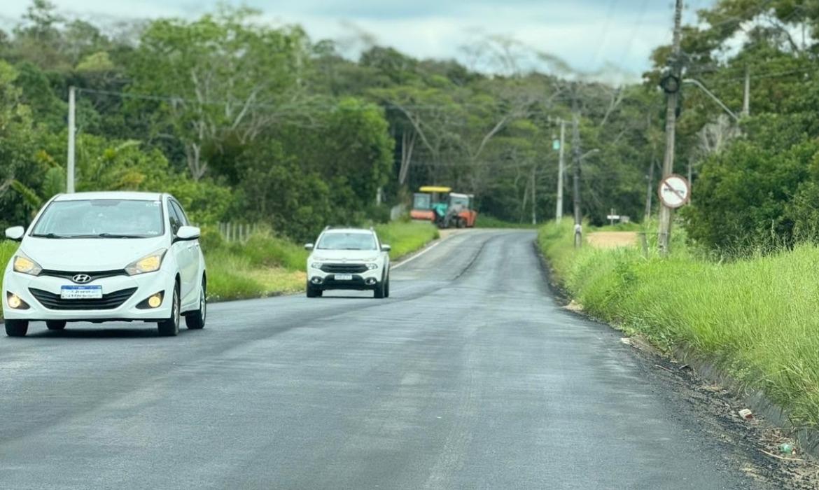 Recapeamento melhora tráfego na rodovia Primo Bitti, entre Aracruz e Coqueiral