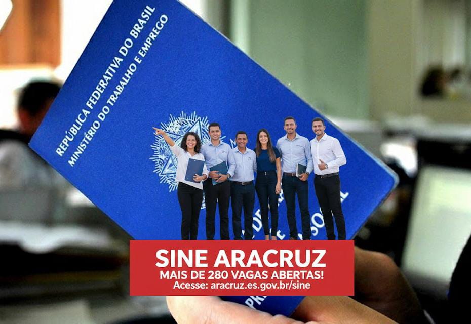 SINE Aracruz anuncia mais de 280 vagas de emprego em diversas áreas