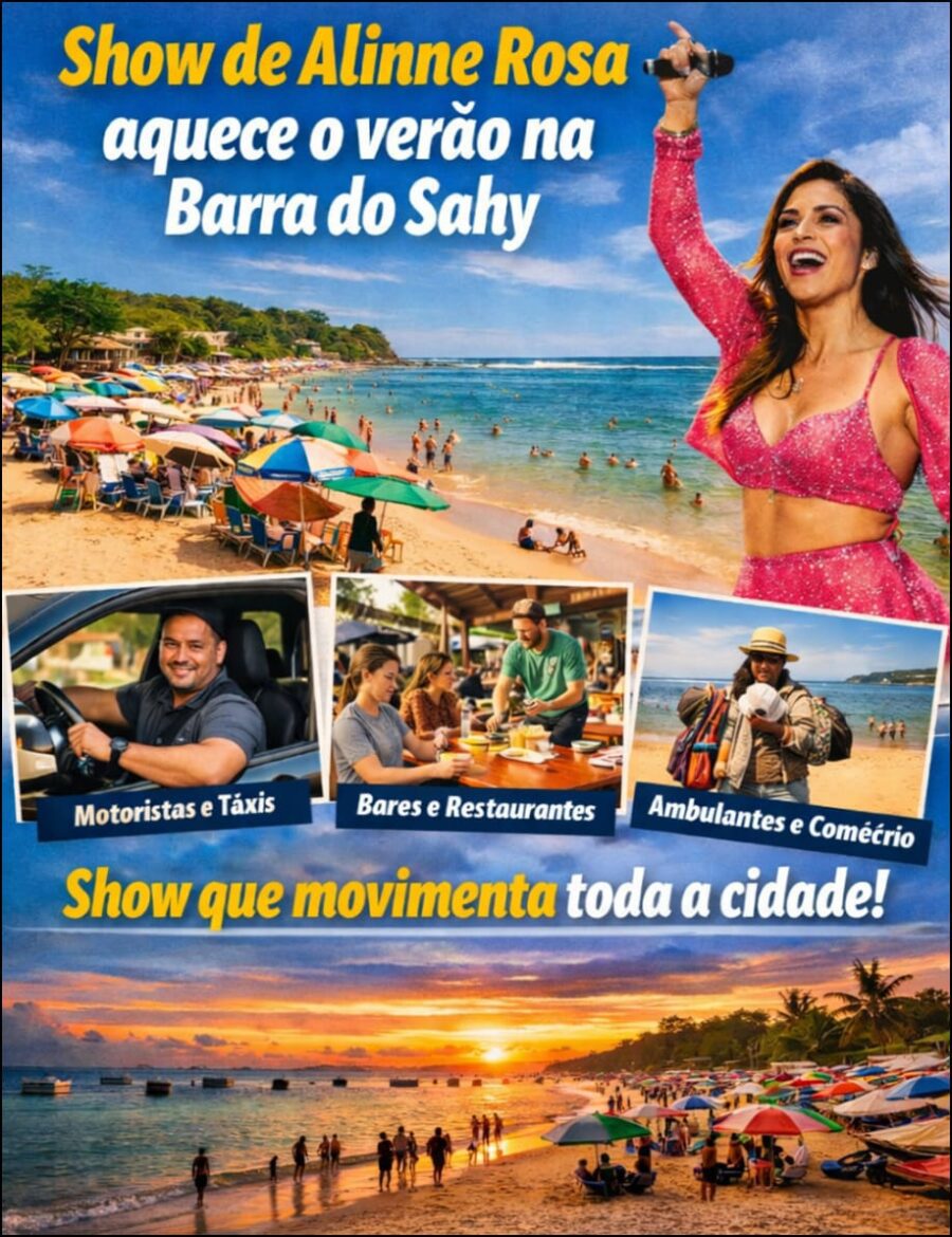 Anúncio de show nacional movimenta a Barra do Sahy e, consequentemente, a economia da cidade