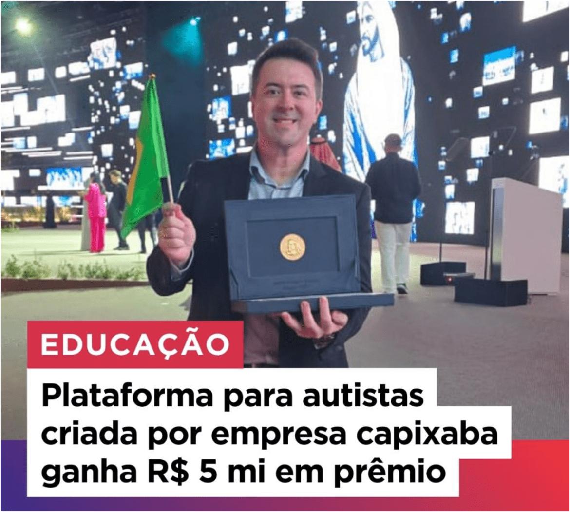 Plataforma criada por empresa capixaba para pessoas com autismo conquista prêmio milionário e projeta o Espírito Santo no cenário da educação inclusiva