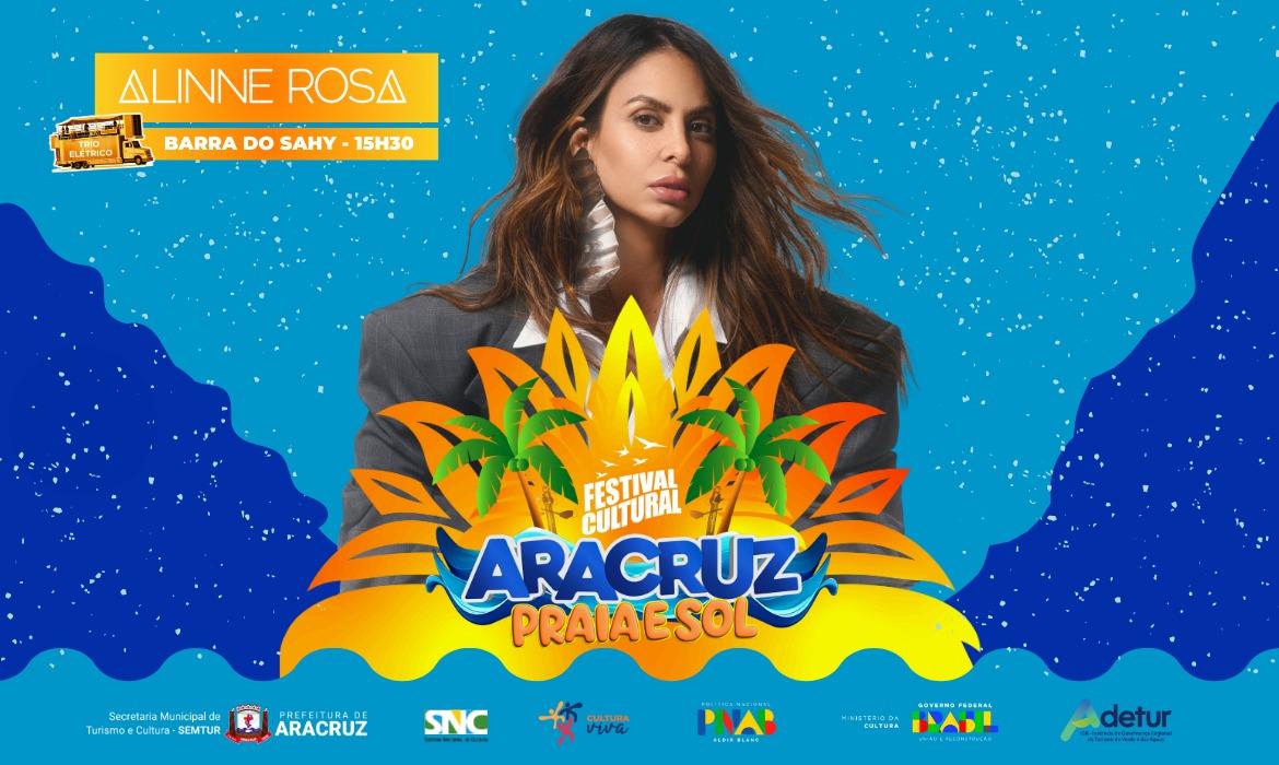 Show de Alinne Rosa movimenta Barra do Sahy no mês de fevereiro