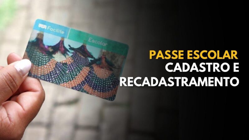 Educação abre cadastro e recadastramento do Passe Escolar 2026