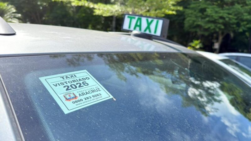Motoristas de táxi têm até 31 de janeiro para agendar vistoria obrigatória