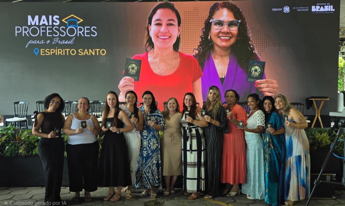Professores de Aracruz recebem prêmio nacional por desempenho no Ideb 2024
