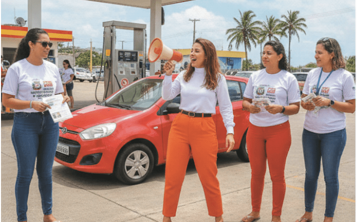 Prefeitura faz blitz na Barra do Sahy para orientar sobre violência contra a mulher