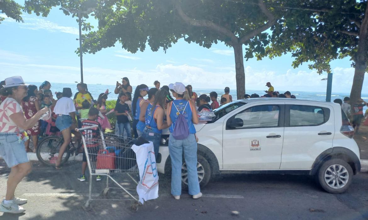 Orla recebe ação de conscientização sobre trabalho infantil no Carnaval