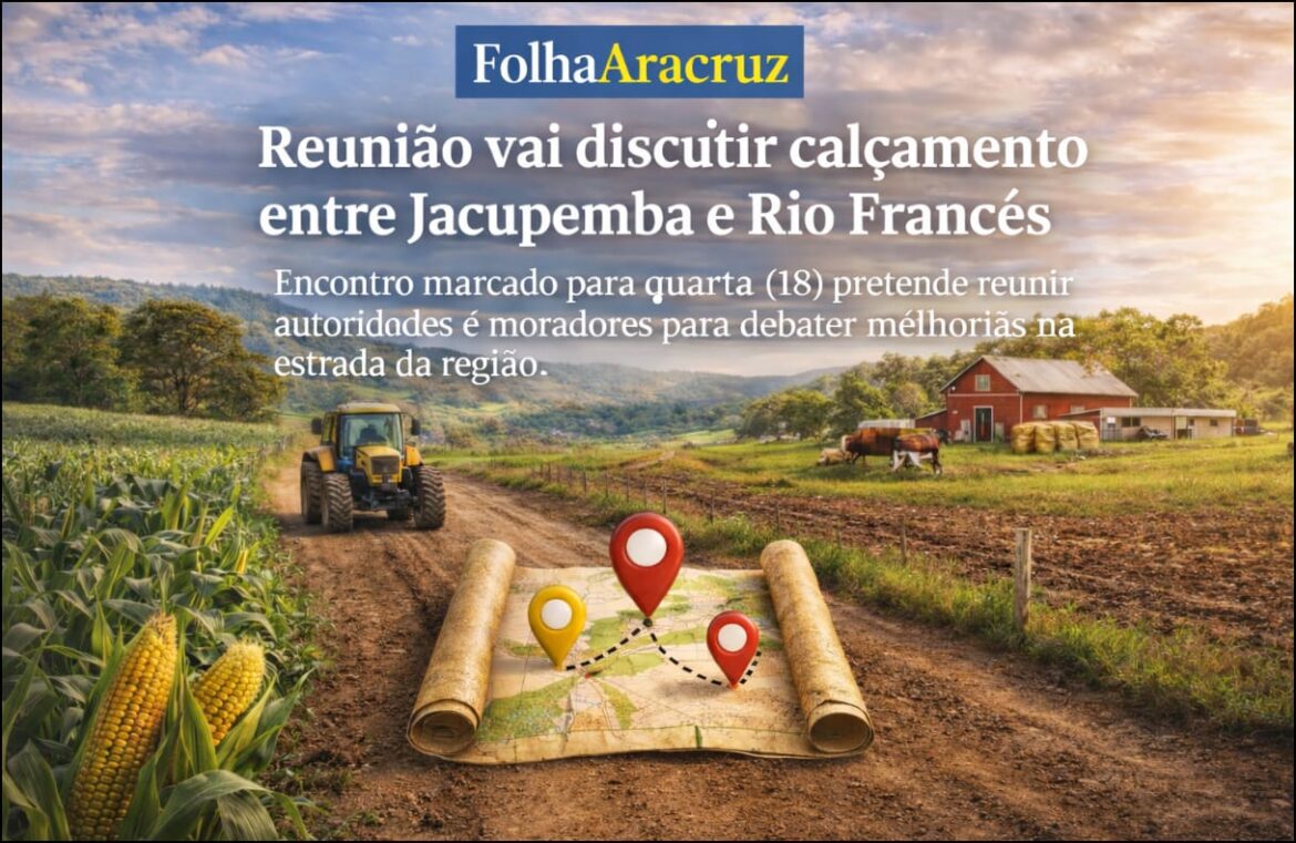 Reunião vai discutir calçamento entre Jacupemba e Rio Francês