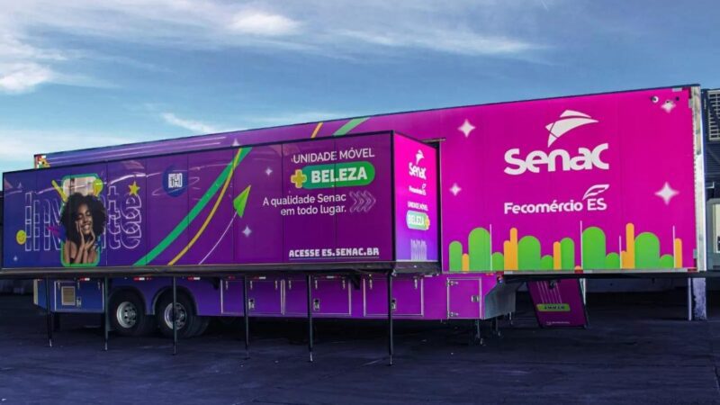 Aracruz abre quase 200 vagas gratuitas em cursos profissionalizantes com unidade móvel do Senac