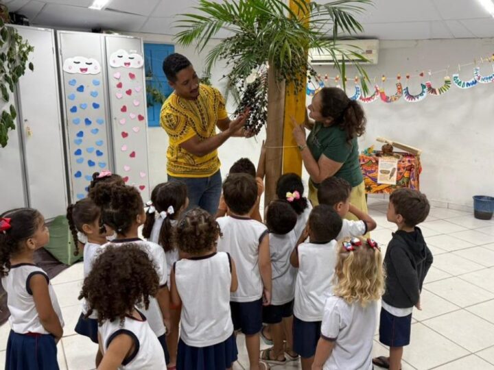 Exposição no CMEI Narizinho destaca vivências da cultura indígena na educação infantil
