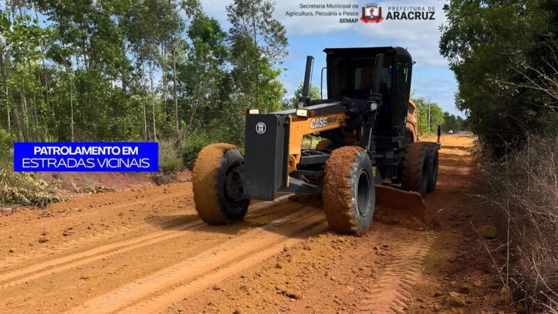 Mais de 2,8 mil quilômetros de estradas rurais recebem melhorias no primeiro semestre