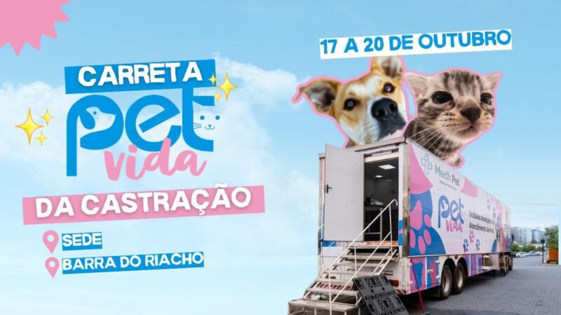 Carreta Pet Vida estará em Aracruz até domingo com serviços para pets