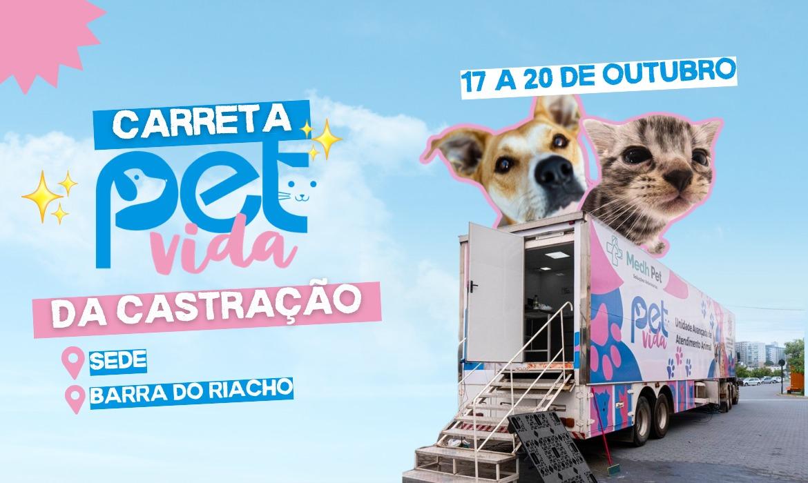 Carreta Pet Vida estará em Aracruz até domingo com serviços para pets