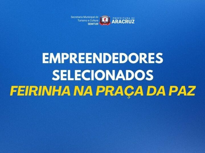Turismo e Cultura divulga selecionados para a Feirinha da Praça da Paz