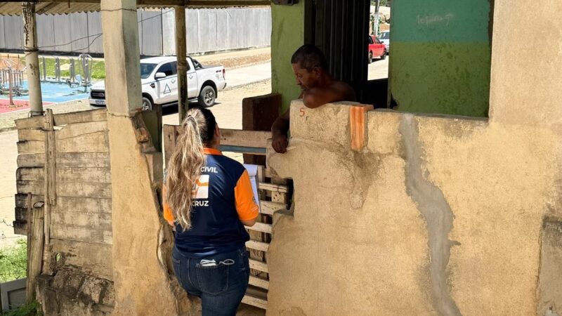 Defesa Civil de Aracruz atualiza cadastro de moradores que vivem em áreas de risco
