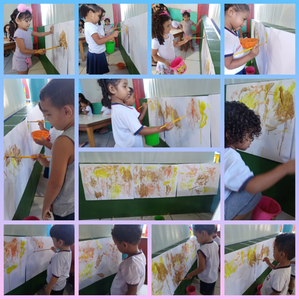 CMEI Vovó Jandira, em Barra do Riacho, estimula crianças na produção de pinturas e brinquedos