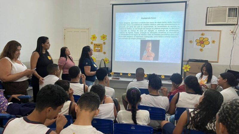 Escolas da Rede Municipal de Ensino recebem ações de combate à violência sexual contra crianças e adolescentes durante o Maio Laranja