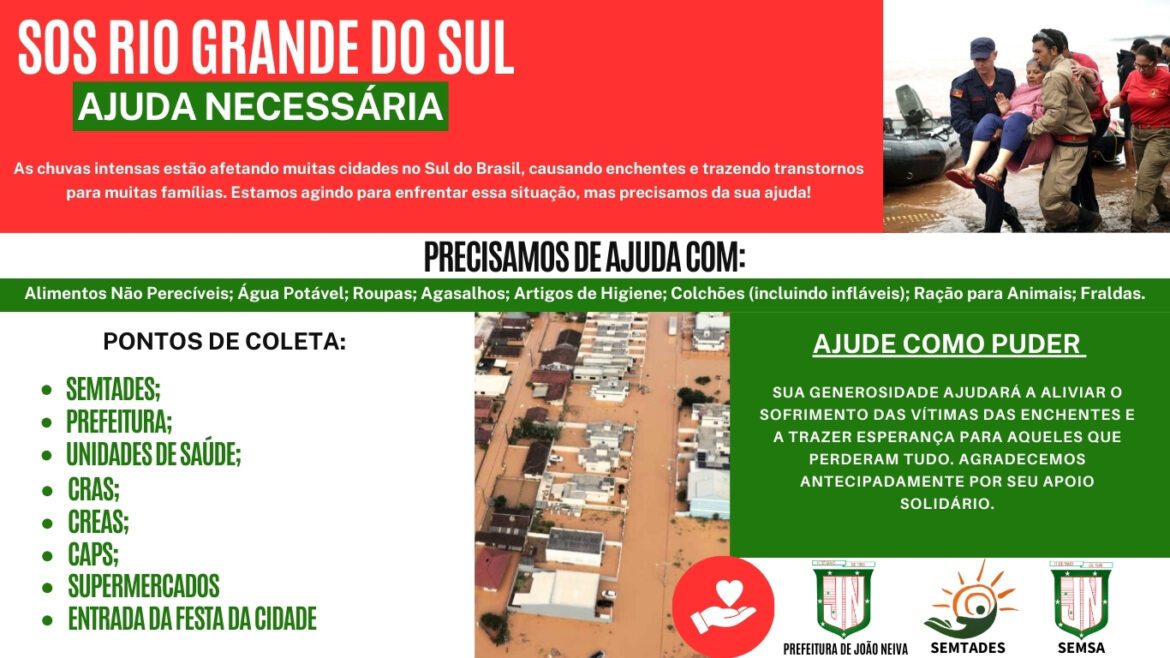 Solidariedade em Ação: Prefeitura Realiza Campanha de Ajuda ao Rio Grande do Sul