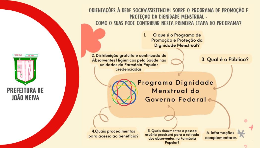 Implementação do Programa de Dignidade Menstrual em João Neiva pelo Governo Federal