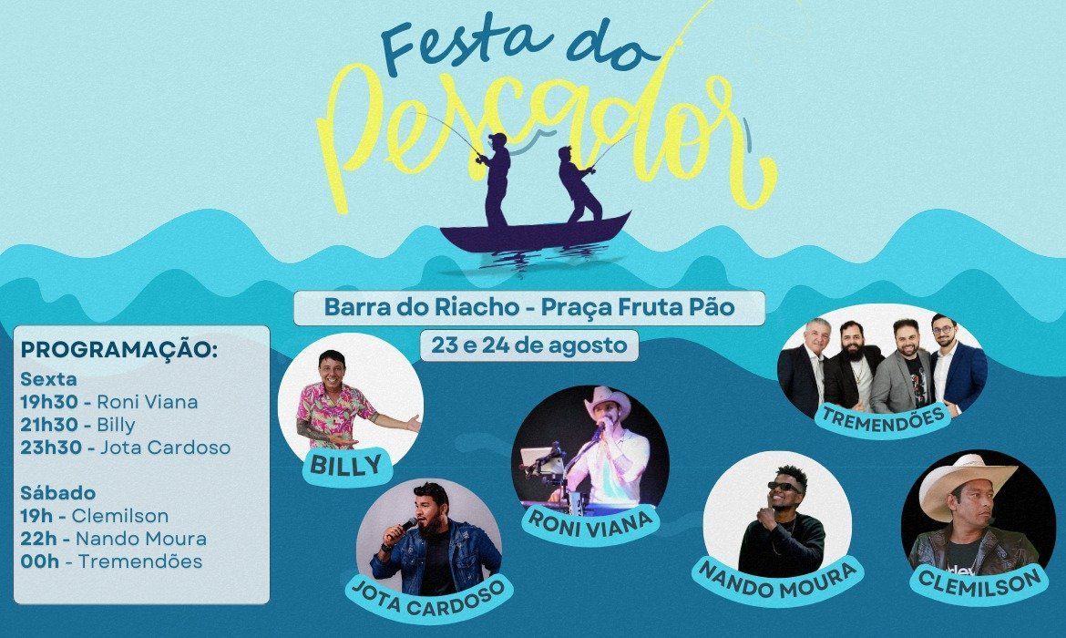 Barra do Riacho recebe nos dias 23 e 24 de agosto a Festa do Pescador