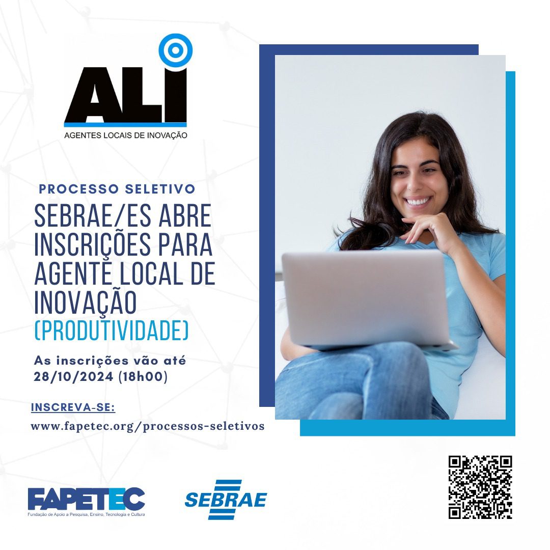 Sebrae-ES abre inscrições para contratar agentes locais de inovação