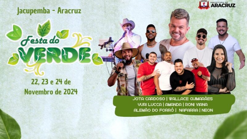 Festa do Verde de Jacupemba: vem aí mais uma edição neste final de semana