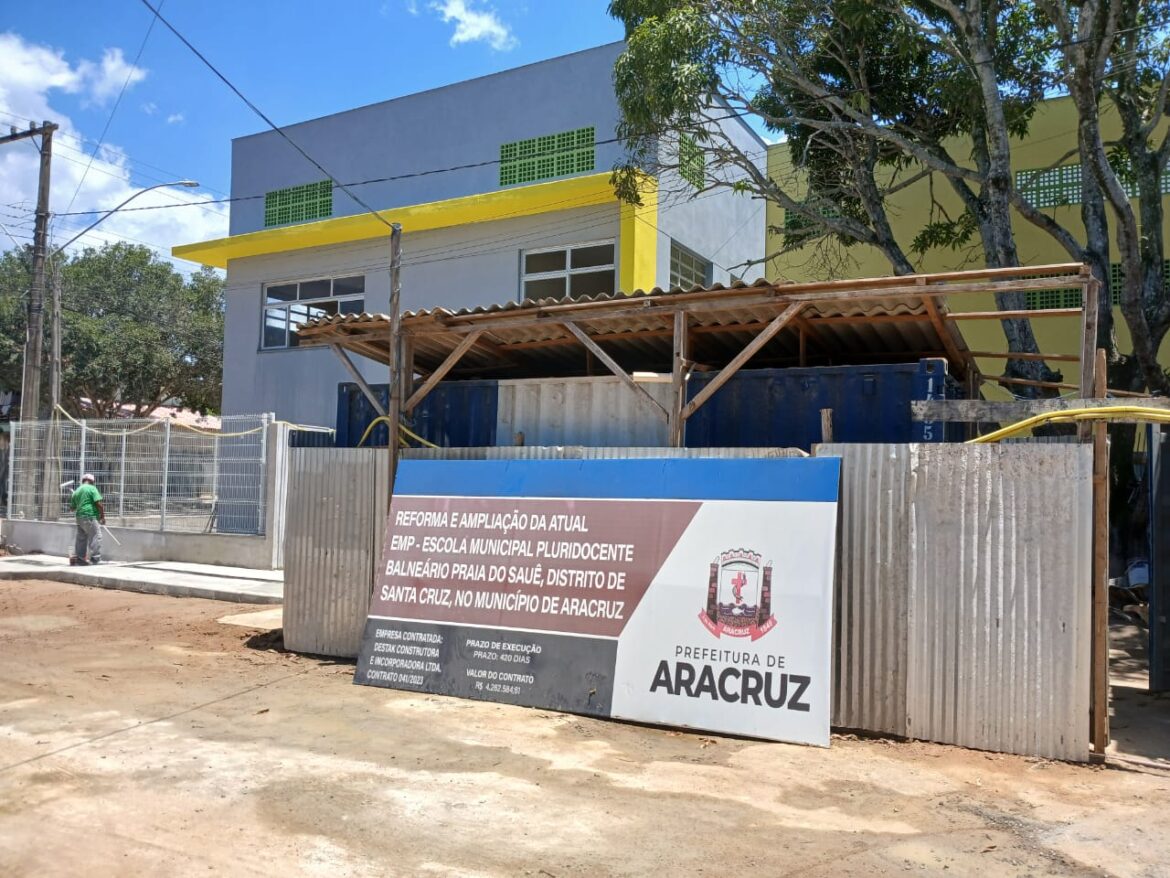 Força-tarefa garante início das aulas na nova escola do Sauê